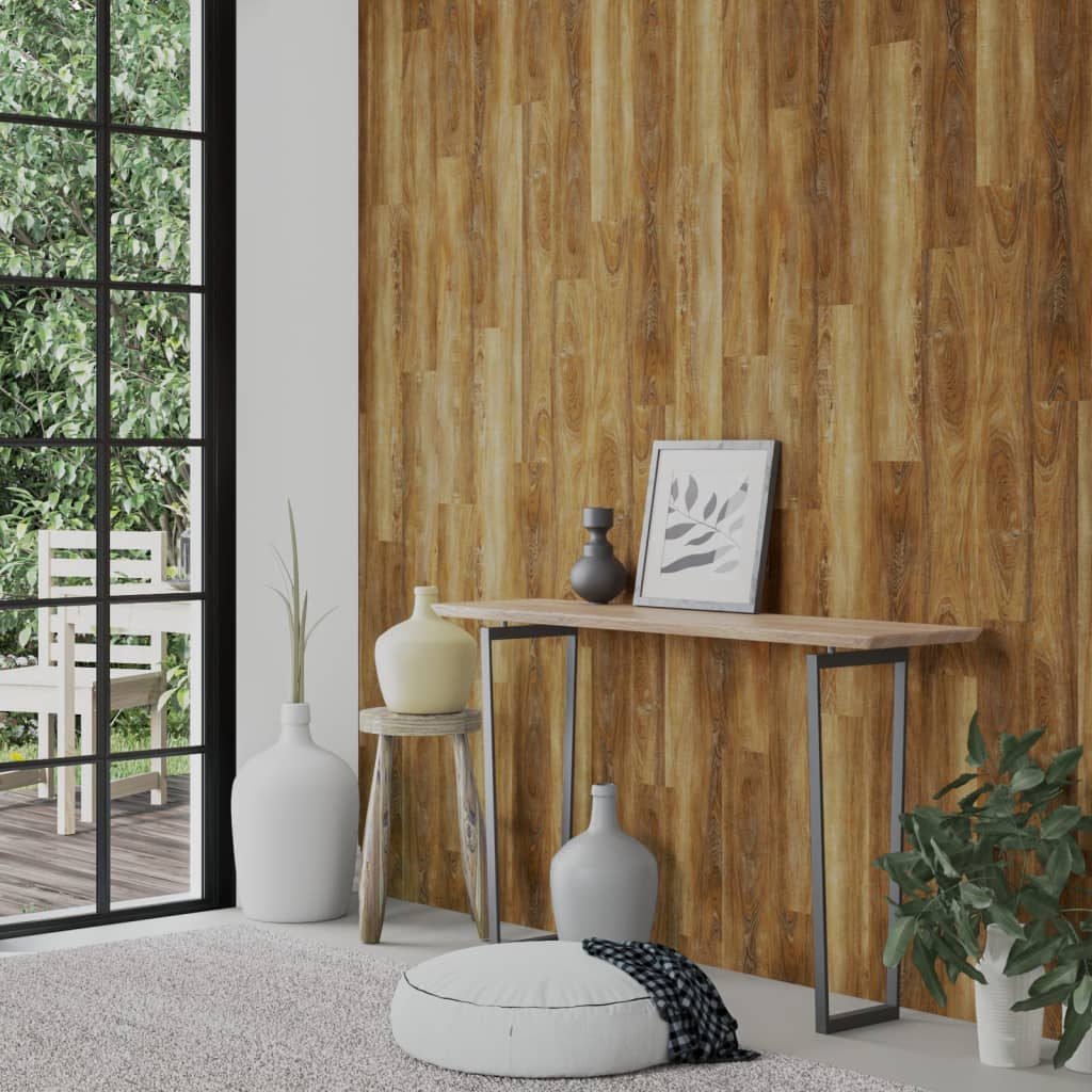 Wall Panels Wood Look Brown PVC 2,06 m²