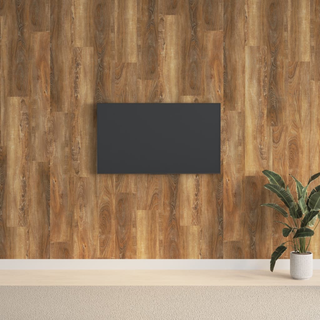 Wall Panels Wood Look Brown PVC 2,06 m²