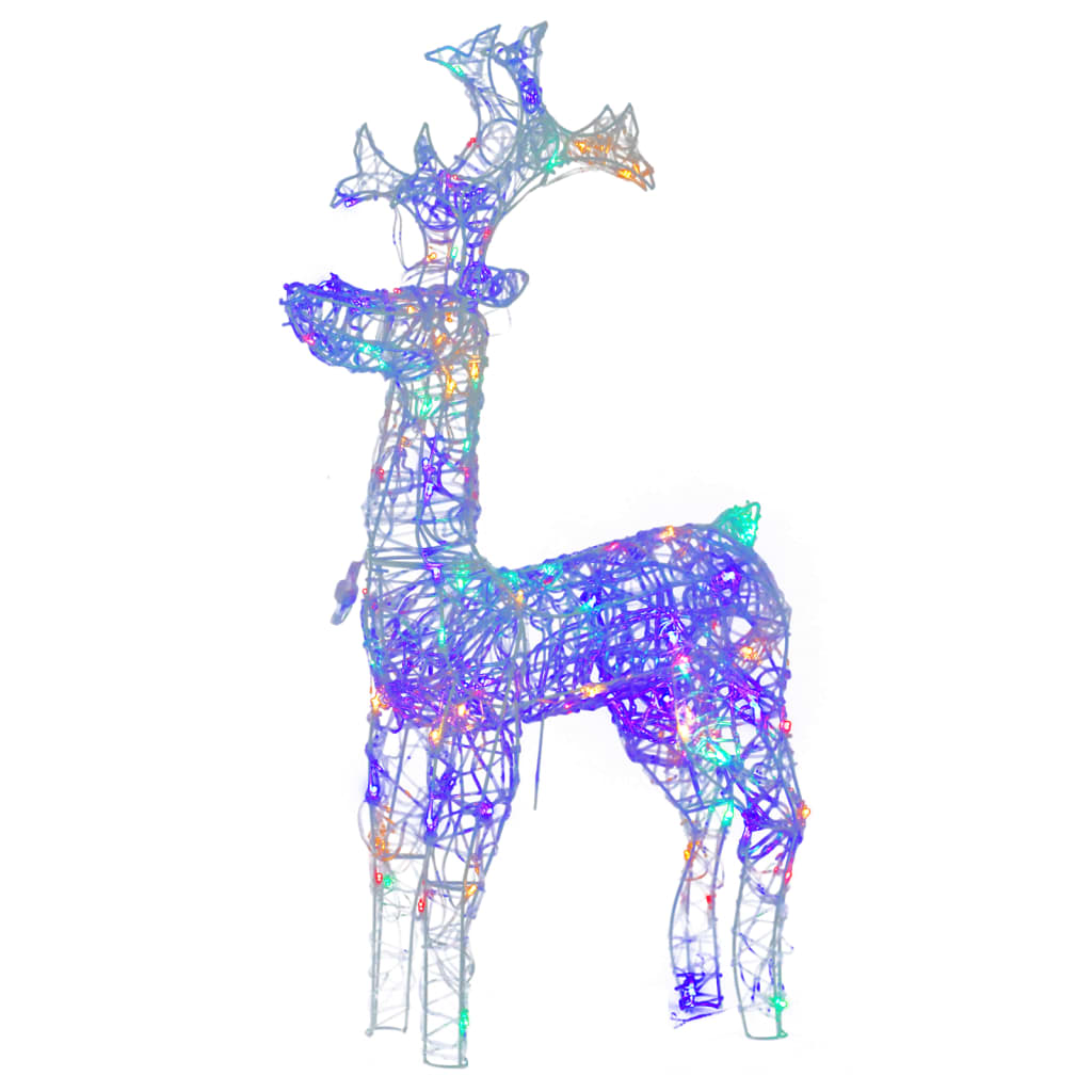 vidaXL Reindeer Christmas Decorations 2 pcs 60x16x100 cm Acrylic