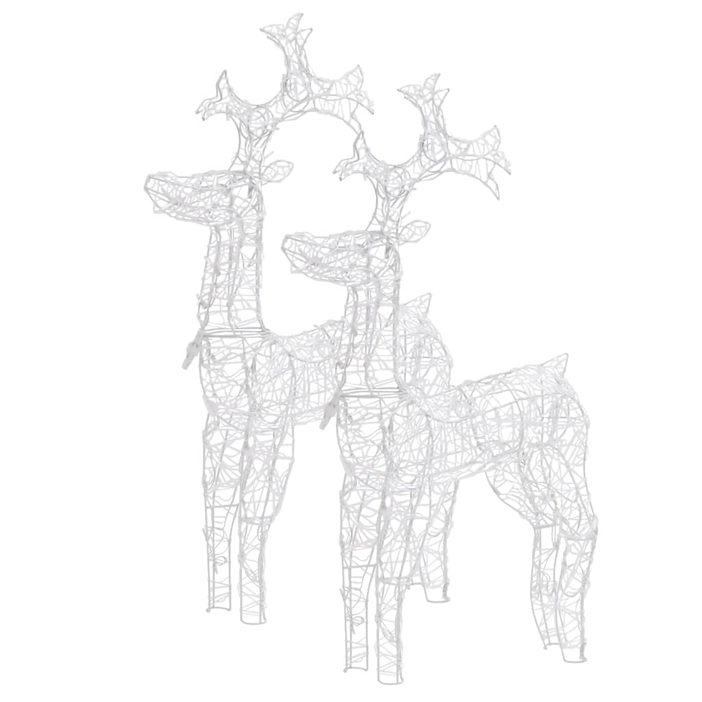 vidaXL Reindeer Christmas Decorations 2 pcs 60x16x100 cm Acrylic