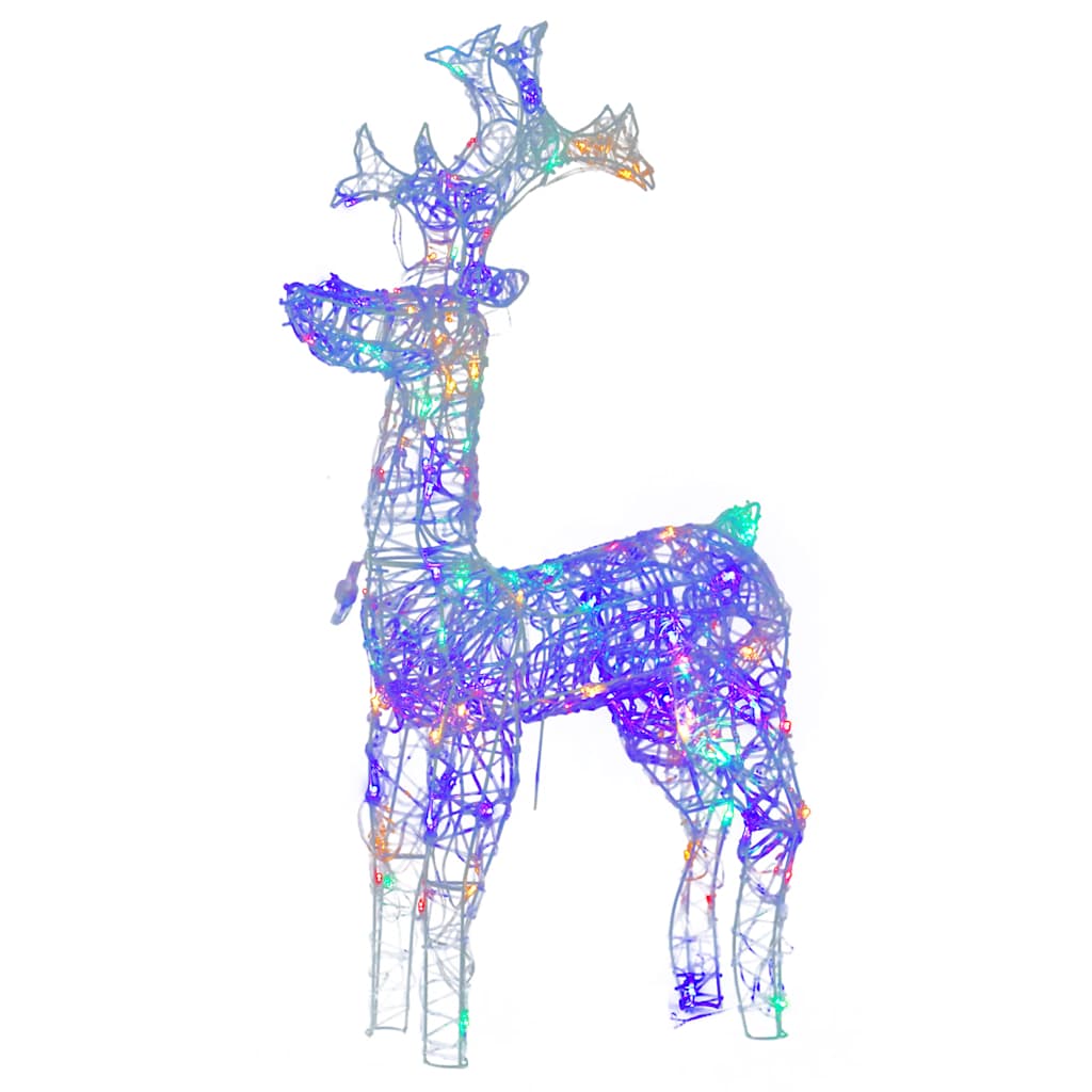 Reindeer Christmas Decorations 3 pcs 60x16x100 cm Acrylic
