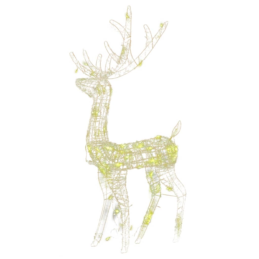 vidaXL Acrylic Reindeer Christmas Decorations 2 pcs 120 cm Warm White