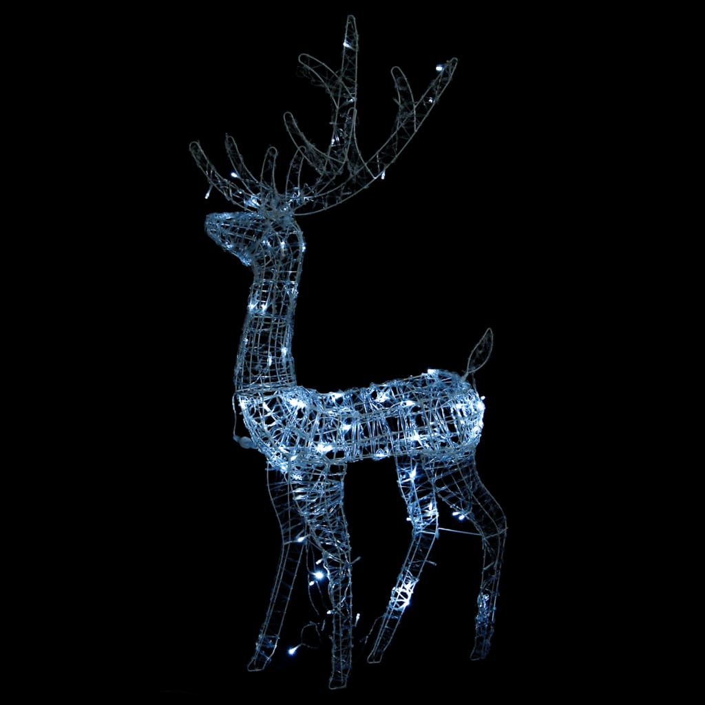 vidaXL Acrylic Reindeer Christmas Decorations 2 pcs 120 cm Cold White