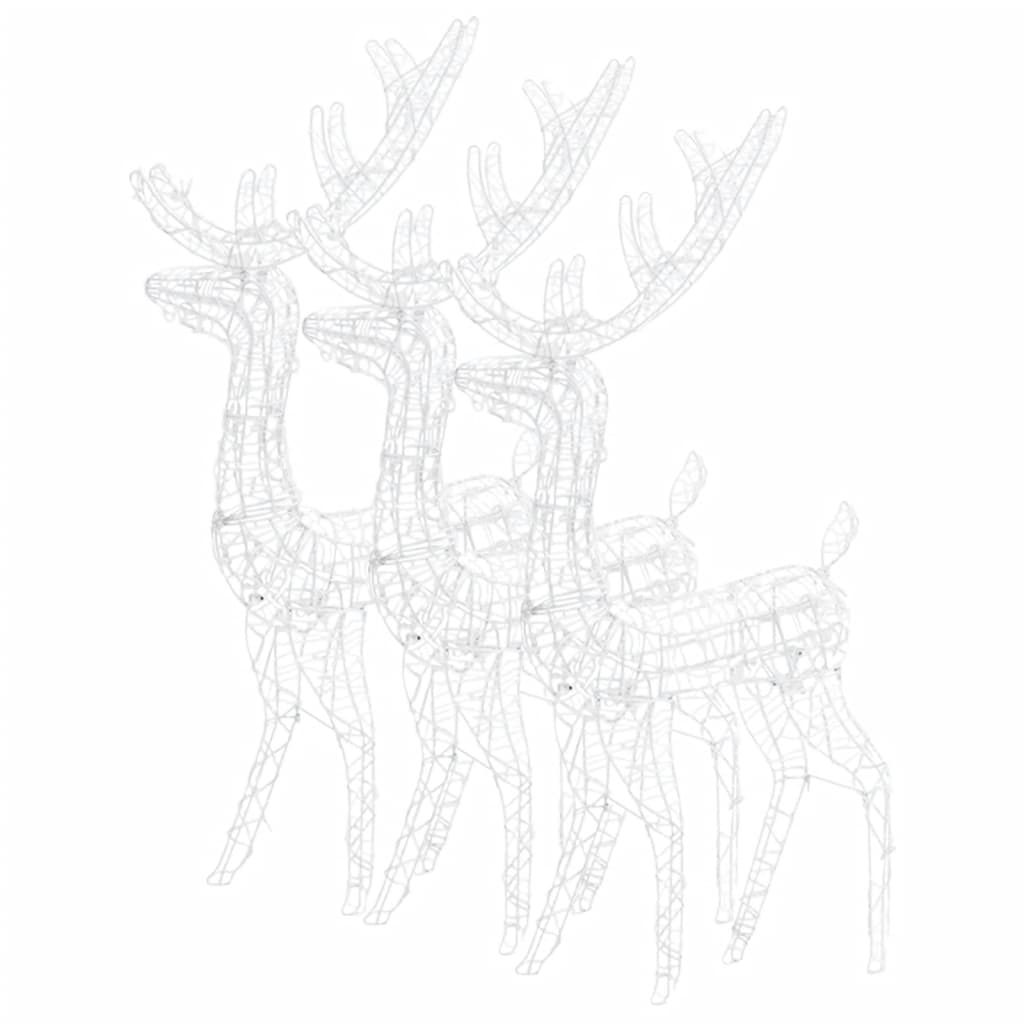 vidaXL Acrylic Reindeer Christmas Decorations 3 pcs 120 cm Blue