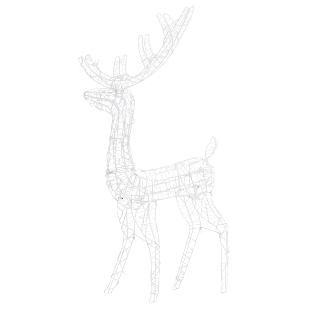 vidaXL Acrylic Reindeer Christmas Decorations 2 pcs 120cm Multicolour