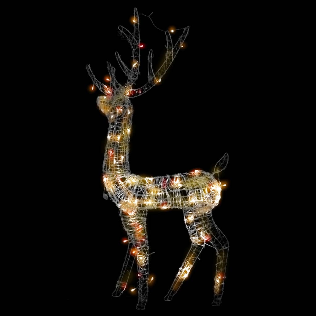 vidaXL Acrylic Reindeer Christmas Decorations 2 pcs 120cm Multicolour