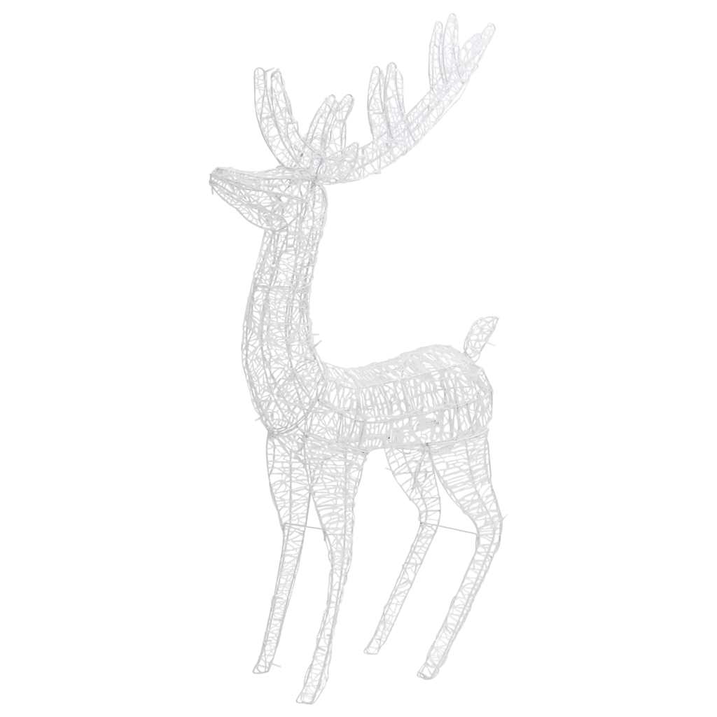 vidaXL XXL Acrylic Christmas Reindeers 250 LED 3 pcs 180 cm Cold white