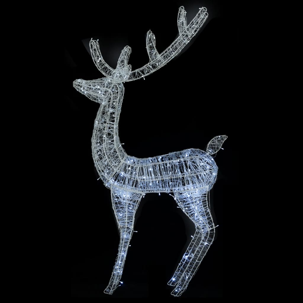 XXL Acrylic Christmas Reindeers 250 LED 3 pcs 180 cm Cold white