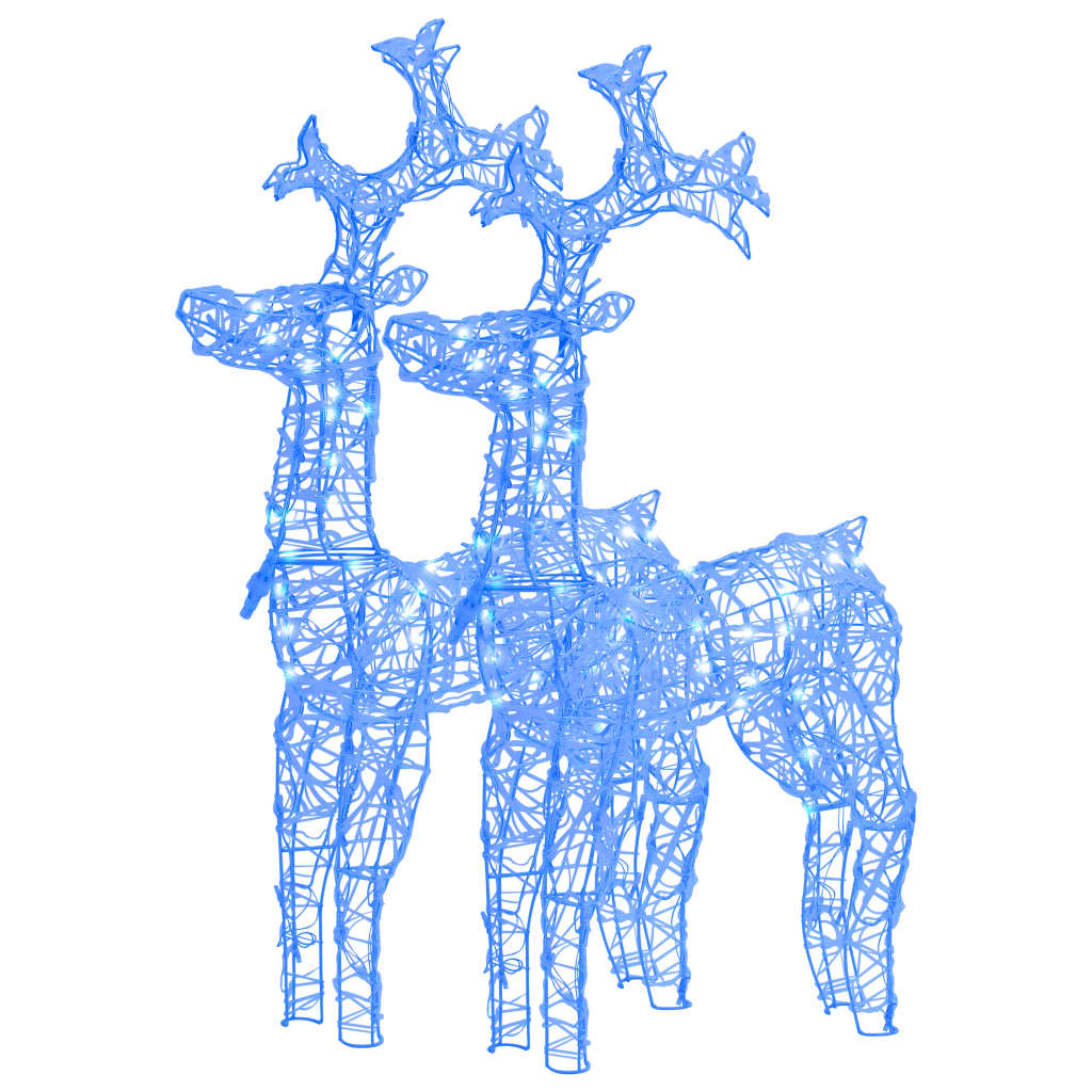 vidaXL Reindeer Christmas Decorations 2 pcs 60x16x100 cm Acrylic