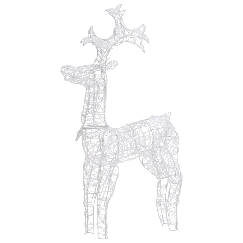 vidaXL Reindeer Christmas Decorations 2 pcs 60x16x100 cm Acrylic