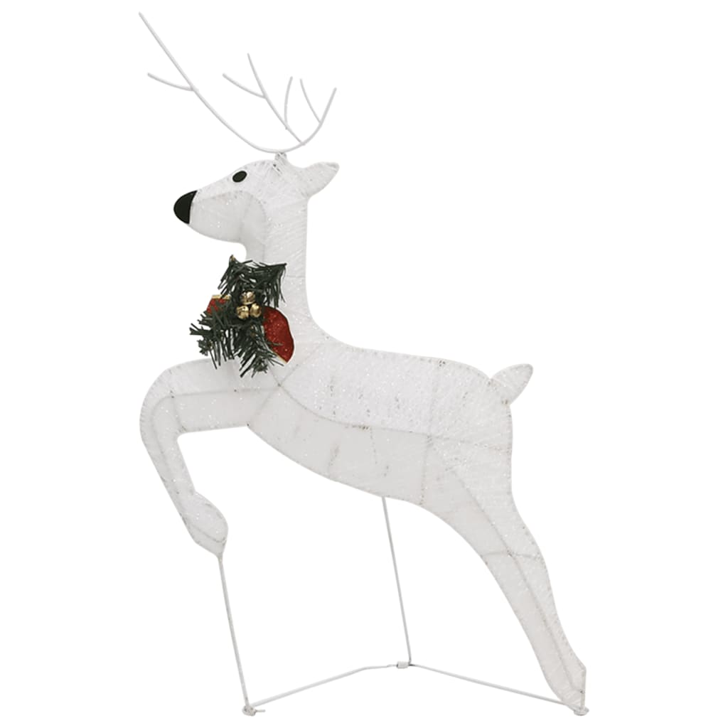 vidaXL Christmas Reindeers 4 pcs White 80 LEDs