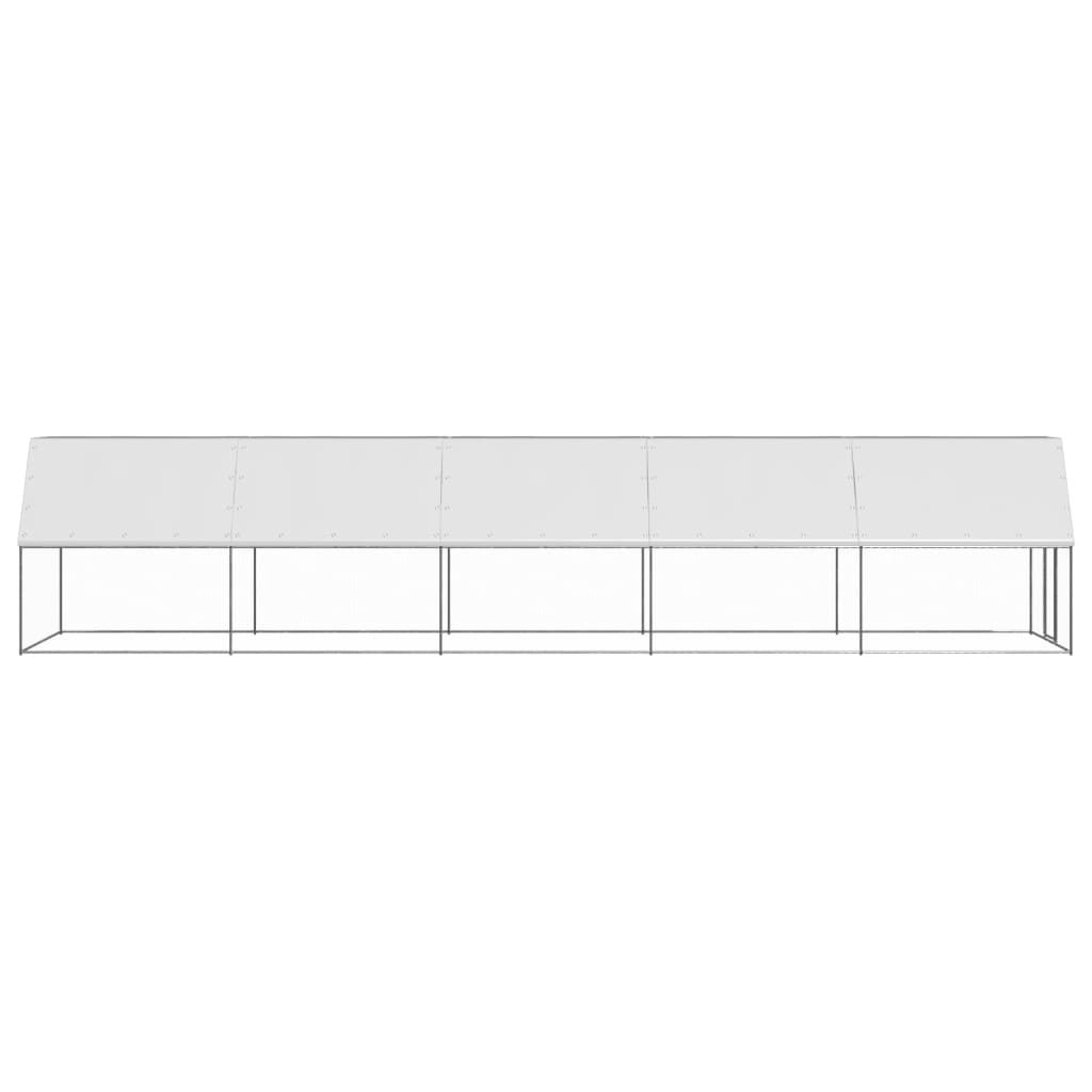 vidaXL Outdoor Chicken Cage 2x10x2 m Galvanised Steel