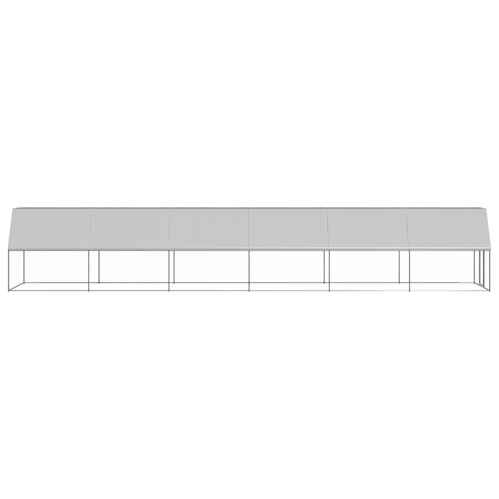 Outdoor Chicken Cage 2x12x2 m Galvanised Steel