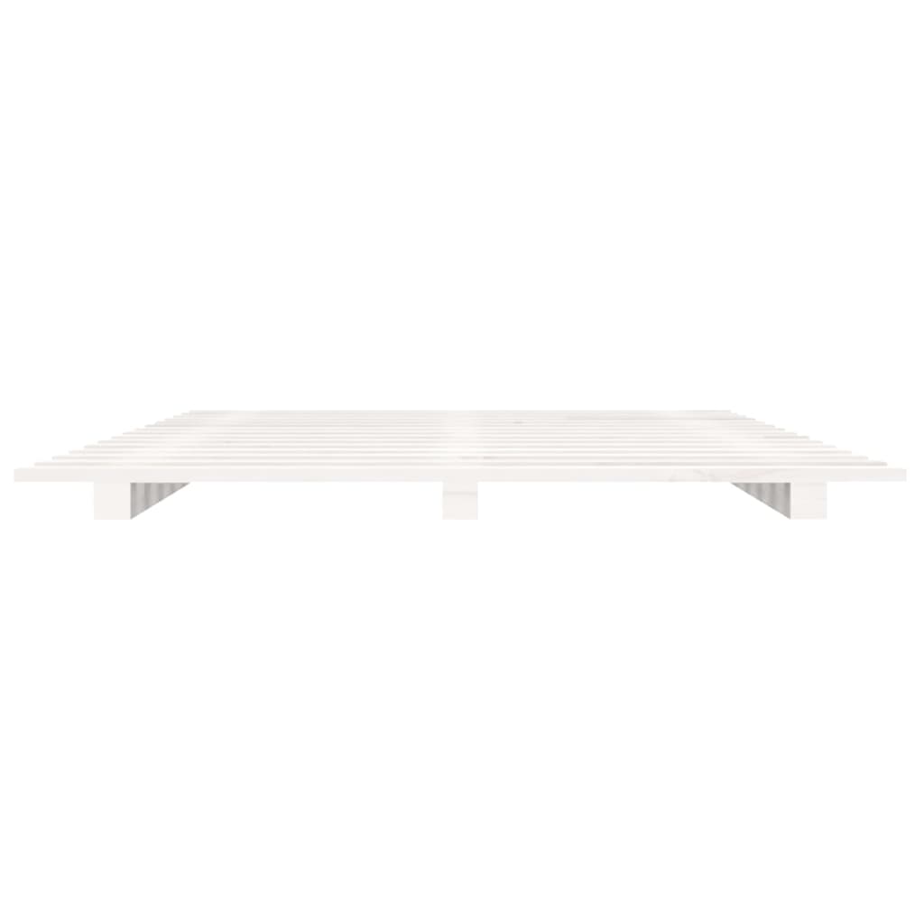 Bed Frame without Mattress White 100x200 cm Solid Wood Pine
