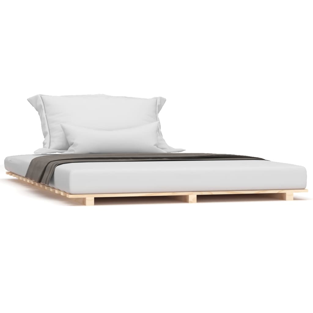 Bed Frame without Mattress 120x200 cm Solid Wood Pine