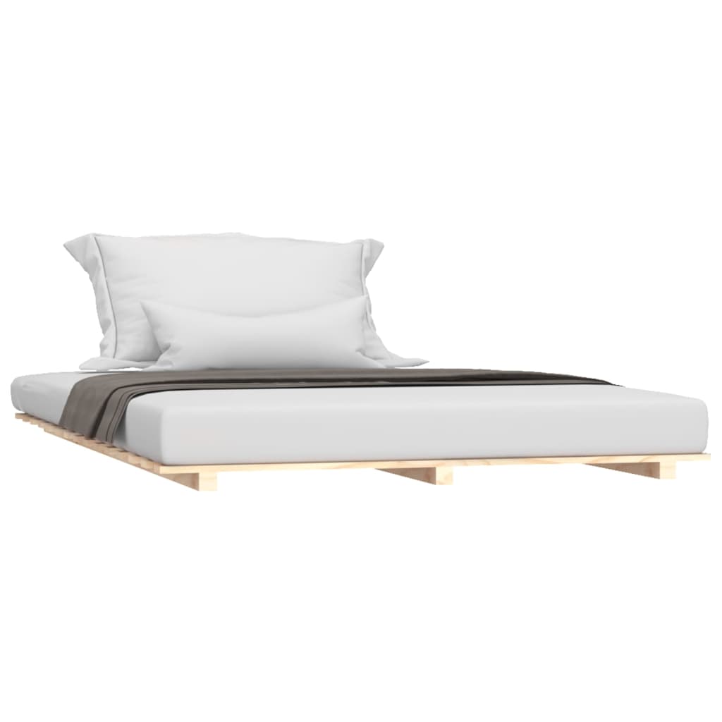Bed Frame without Mattress 120x200 cm Solid Wood Pine