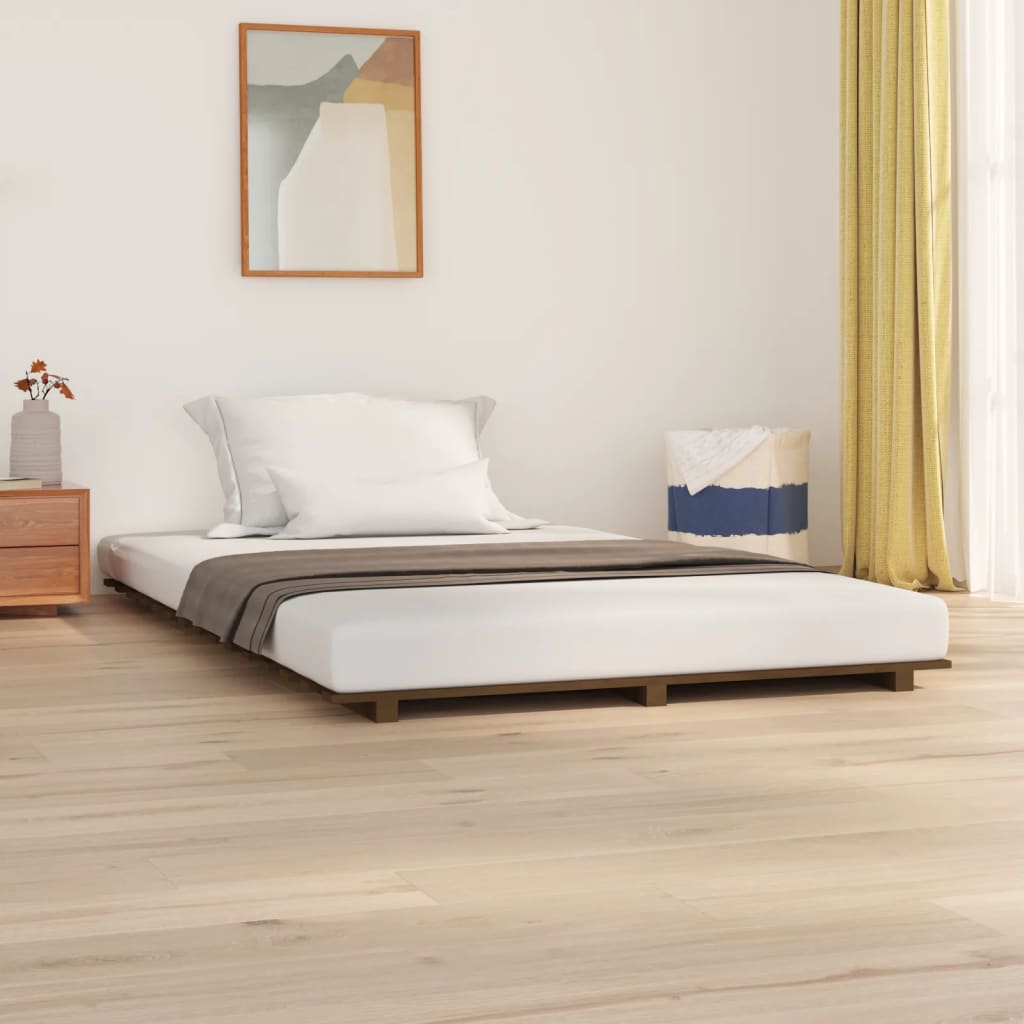 vidaXL Bed Frame without Mattress Honey Brown 120x200 cm Solid Wood Pine