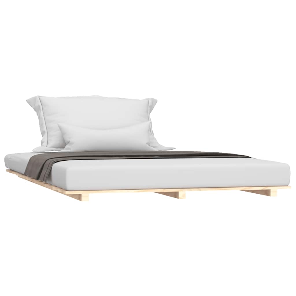 Bed Frame without Mattress 150x200 cm King Size Solid Wood Pine