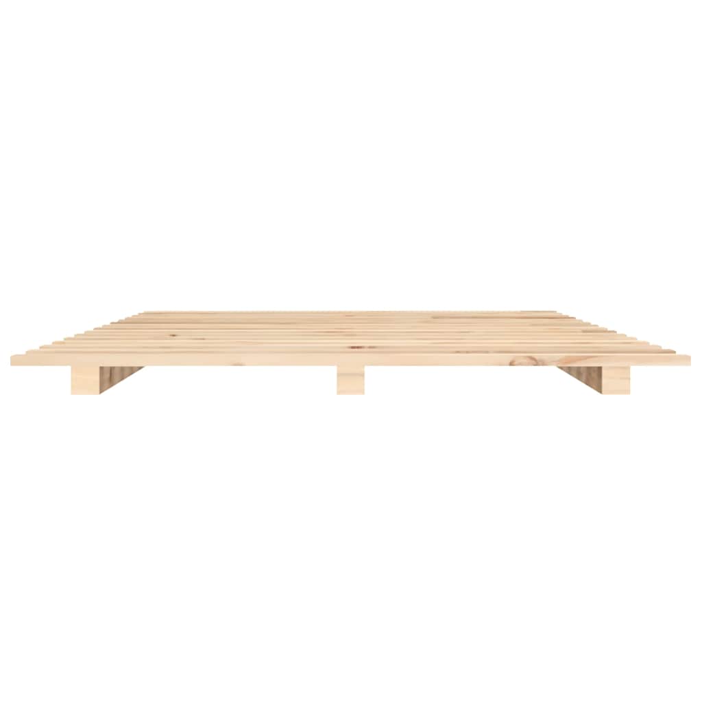 Bed Frame without Mattress 150x200 cm King Size Solid Wood Pine