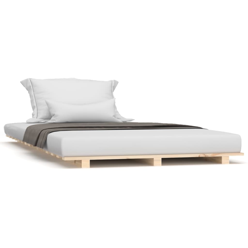 vidaXL Bed Frame without Mattress 90x190 cm Single Solid Wood Pine