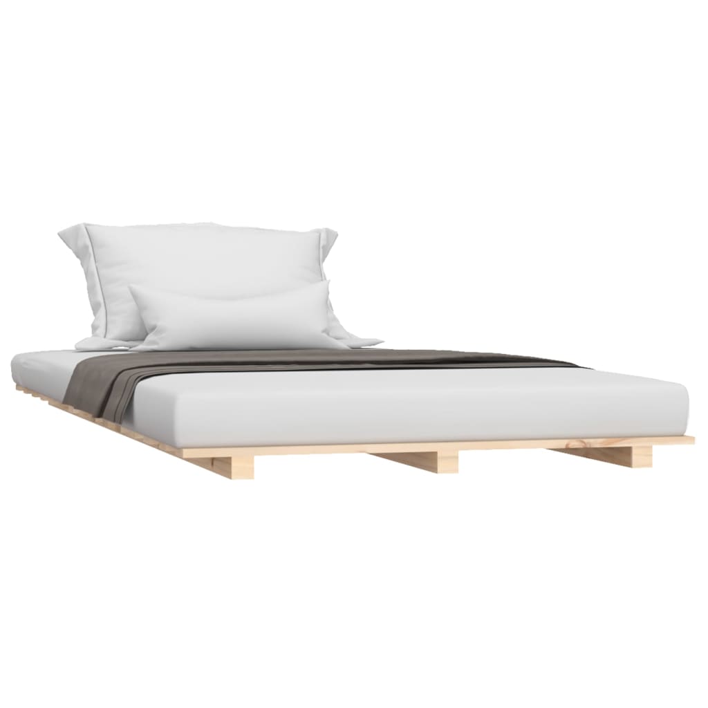 vidaXL Bed Frame without Mattress 90x190 cm Single Solid Wood Pine