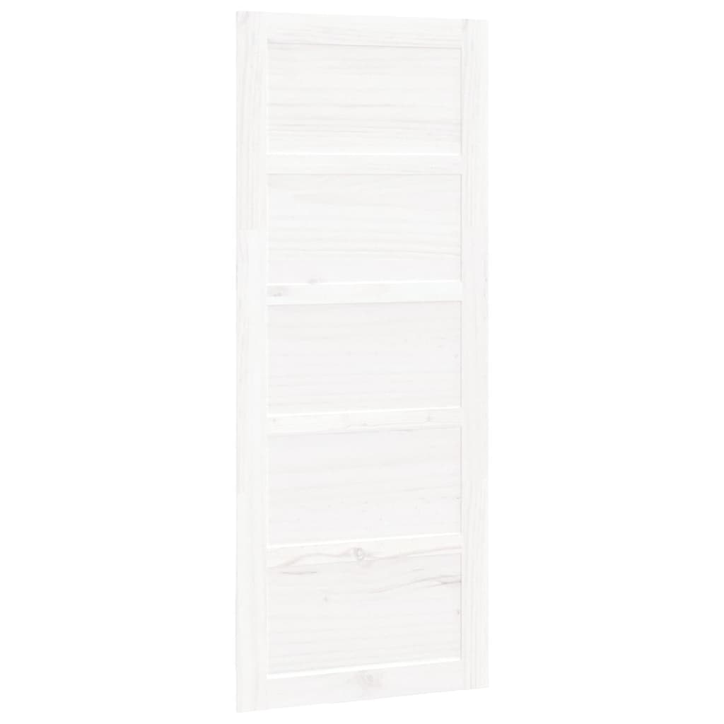 vidaXL Barn Door White 80x1.8x204.5 cm Solid Wood Pine