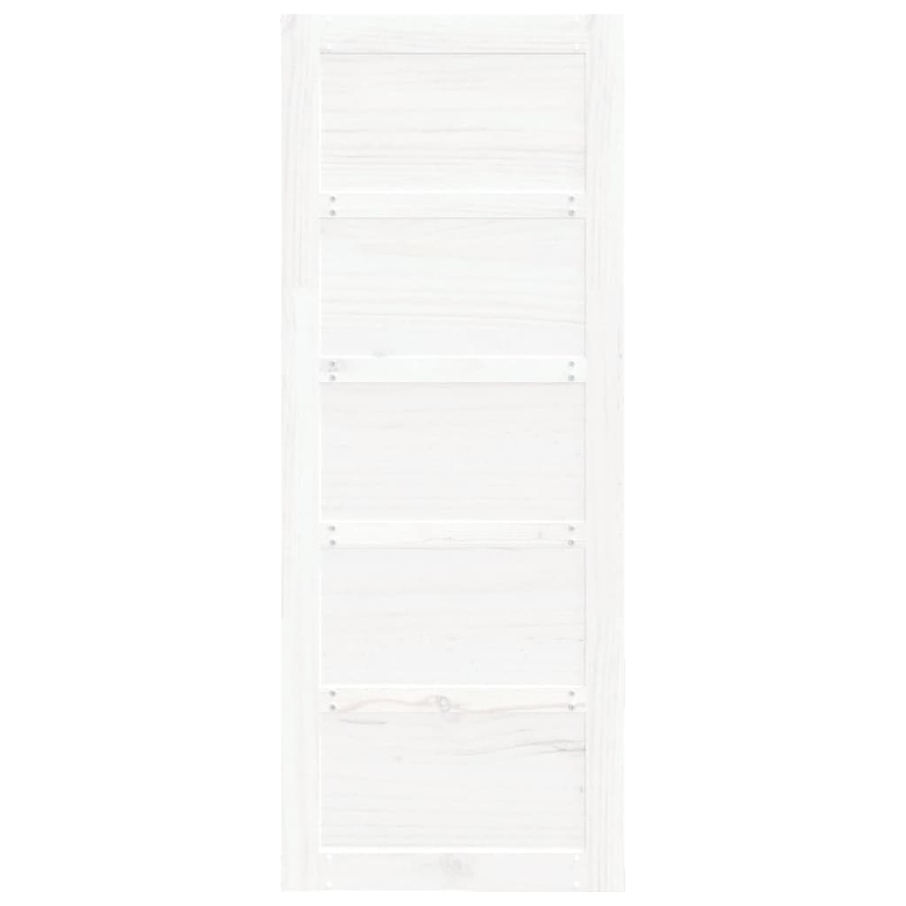 vidaXL Barn Door White 80x1.8x204.5 cm Solid Wood Pine