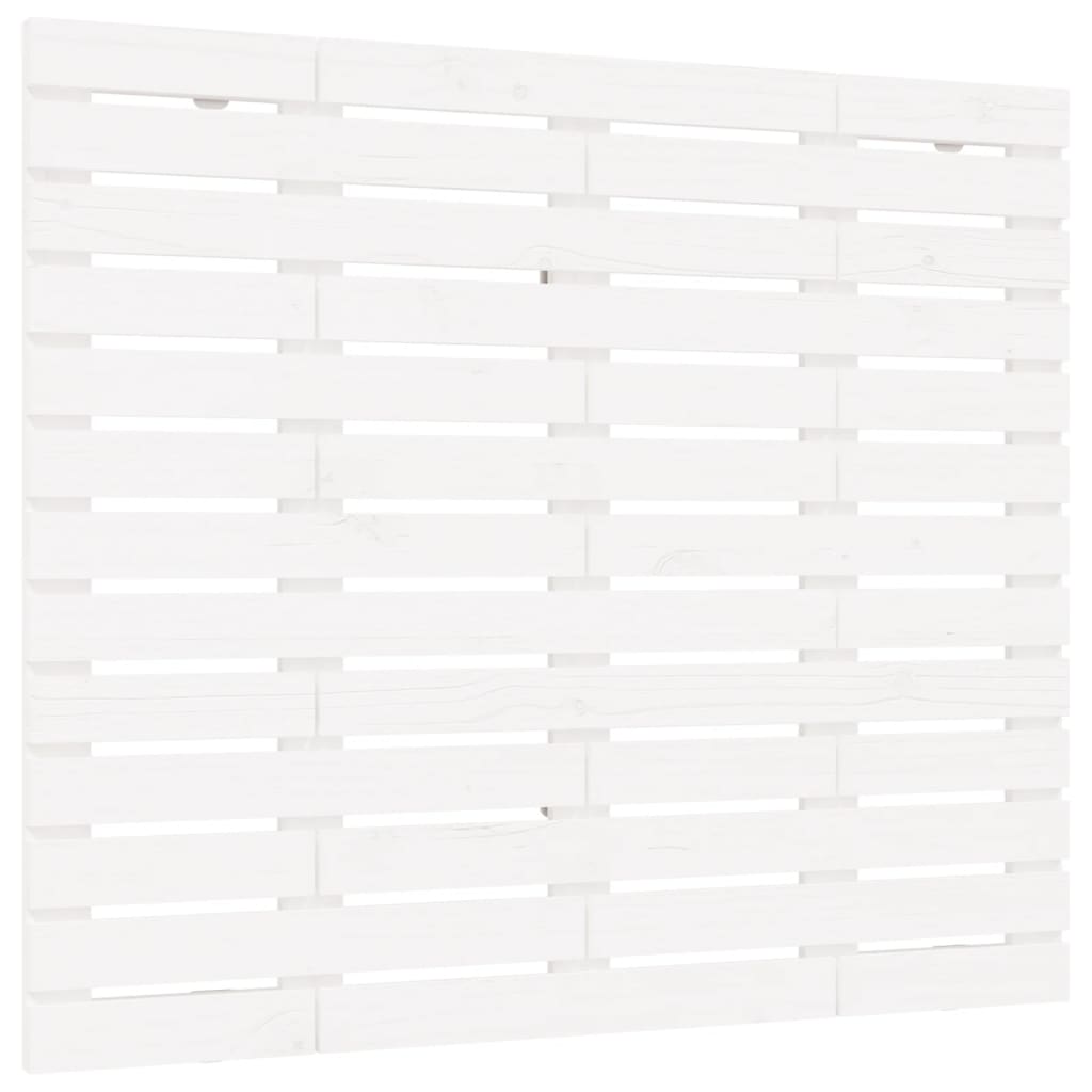 Wall Headboard White 106x3x91.5 cm Solid Wood Pine