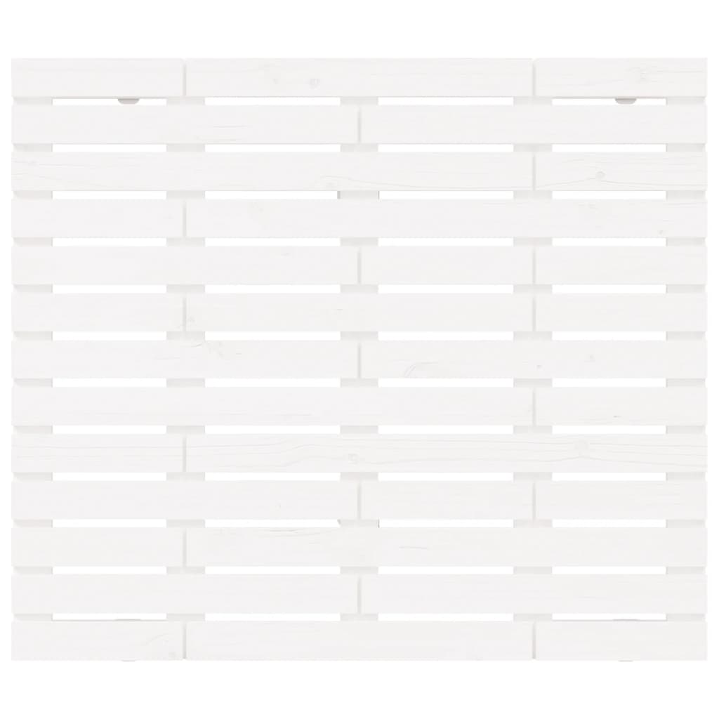 Wall Headboard White 106x3x91.5 cm Solid Wood Pine