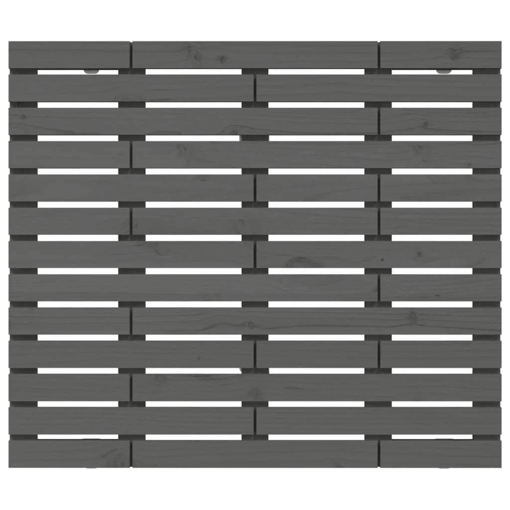 Wall Headboard Grey 106x3x91.5 cm Solid Wood Pine