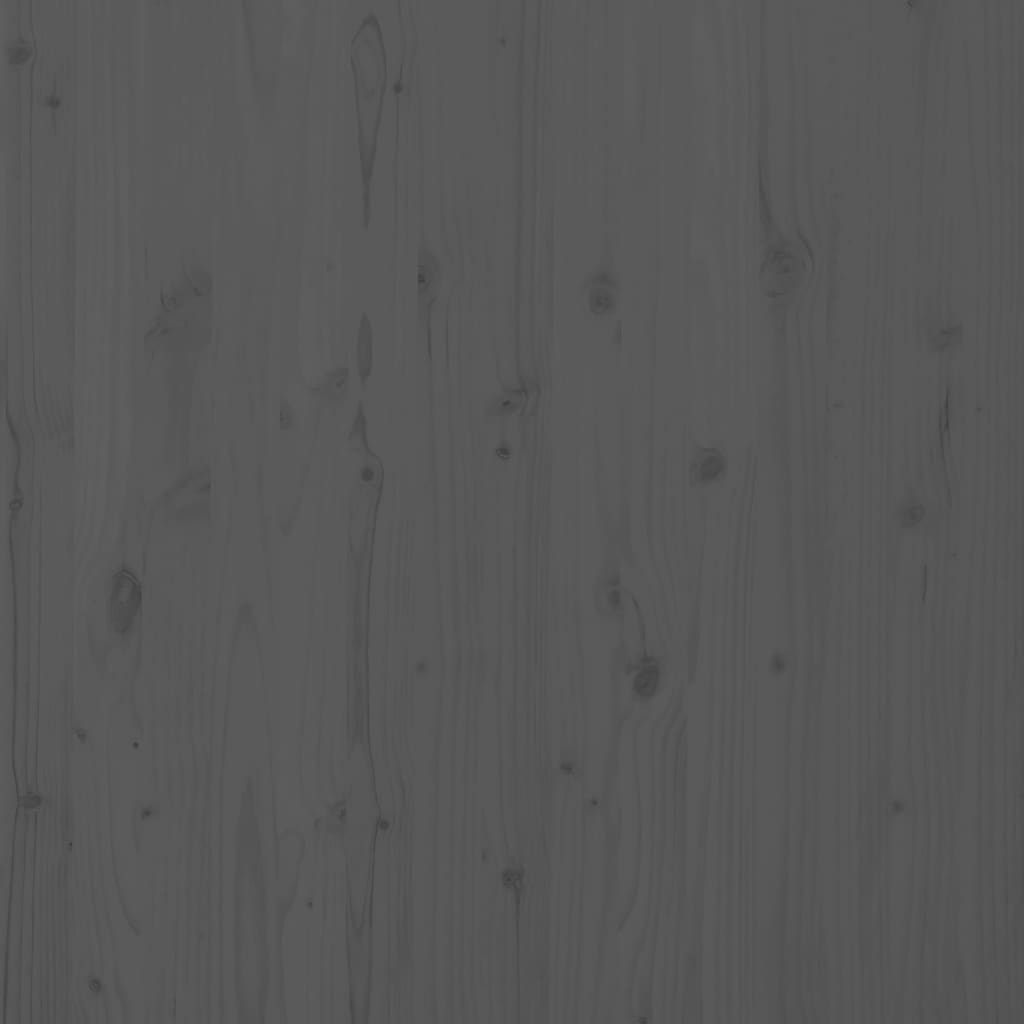 Wall Headboard Grey 106x3x91.5 cm Solid Wood Pine