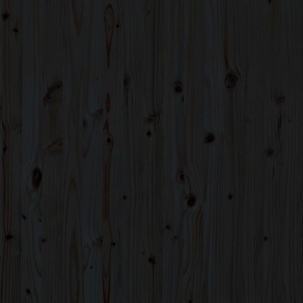 Wall Headboard Black 106x3x91.5 cm Solid Wood Pine