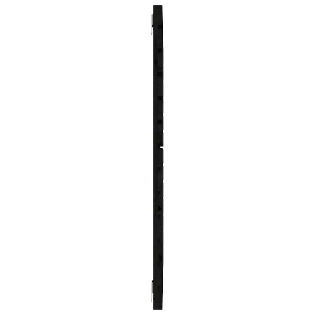 Wall Headboard Black 96x3x91.5 cm Solid Wood Pine