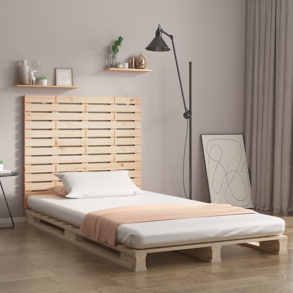 vidaXL Wall Headboard 126x3x91.5 cm Solid Wood Pine