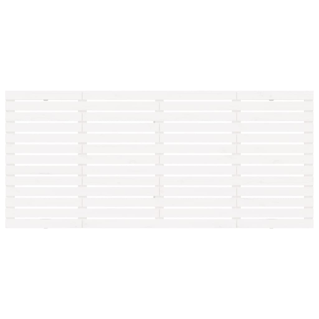 Wall Headboard White 166x3x91.5 cm Solid Wood Pine