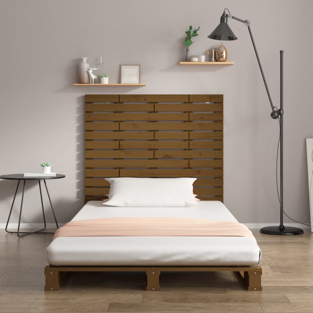 Wall Headboard Honey Brown 141x3x91.5 cm Solid Wood Pine
