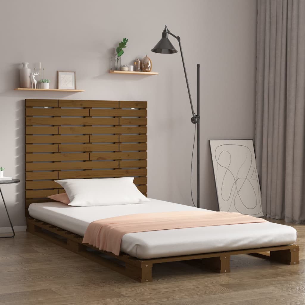 Wall Headboard Honey Brown 141x3x91.5 cm Solid Wood Pine