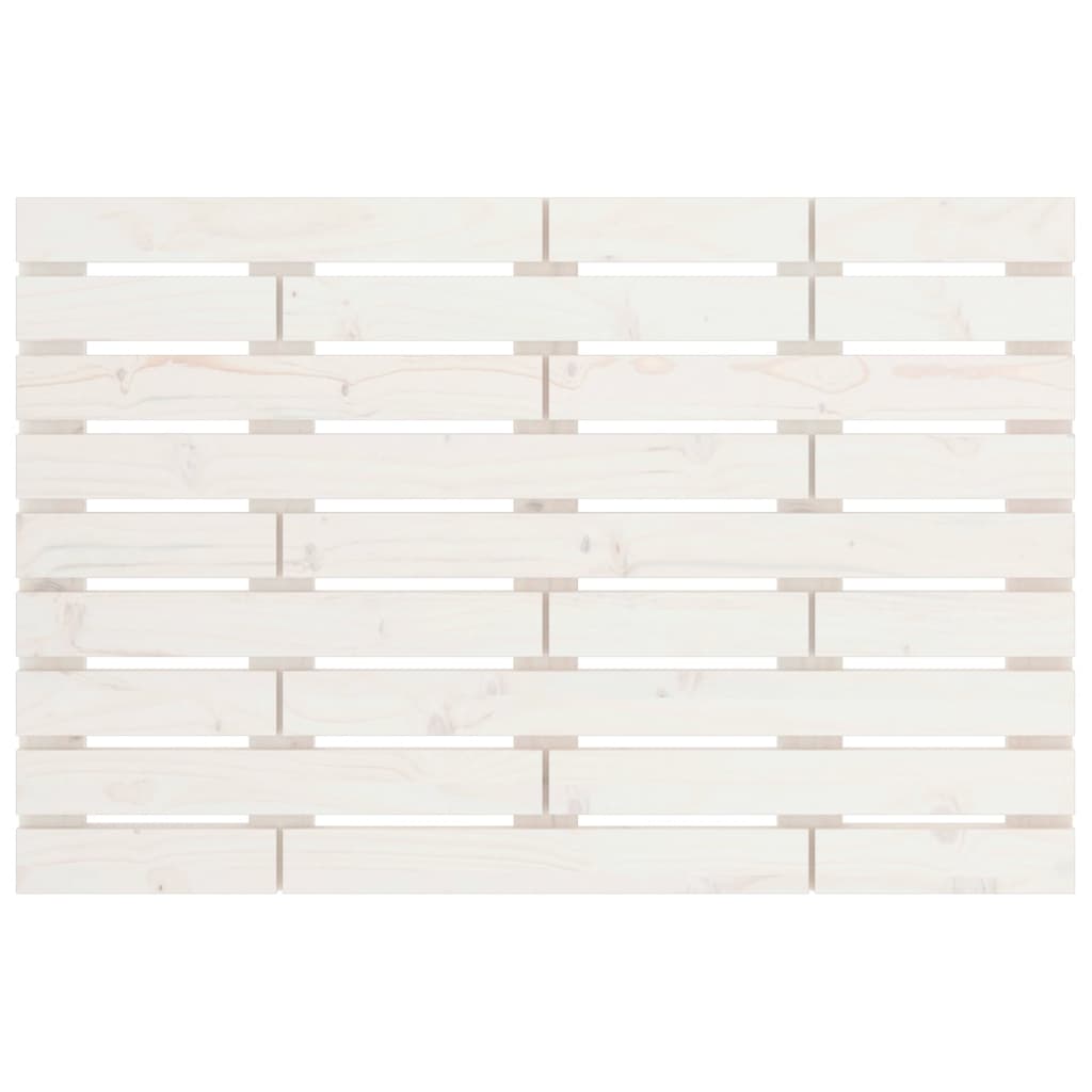 Wall Headboard White 106x3x63 cm Solid Wood Pine