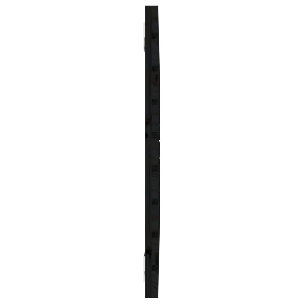 Wall Headboard Black 106x3x63 cm Solid Wood Pine