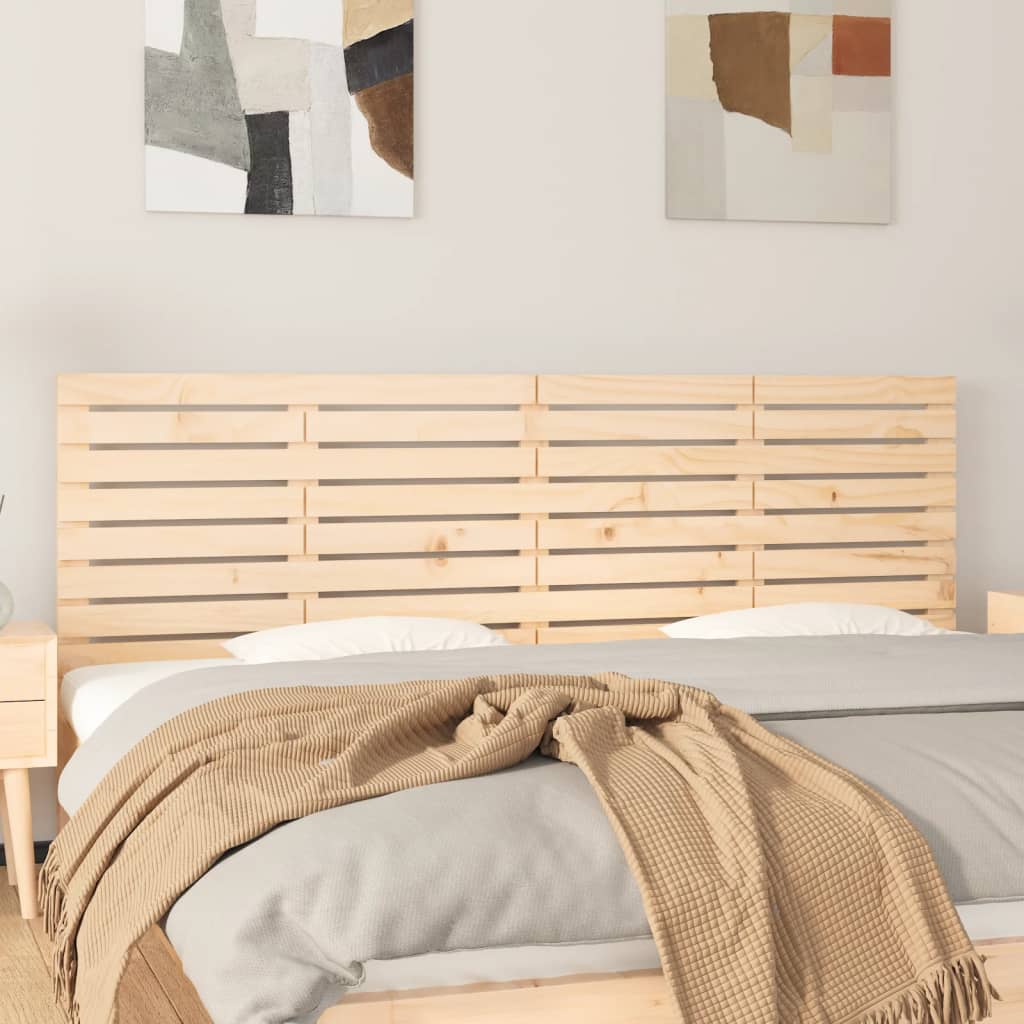 Wall Headboard 206x3x63 cm Solid Wood Pine