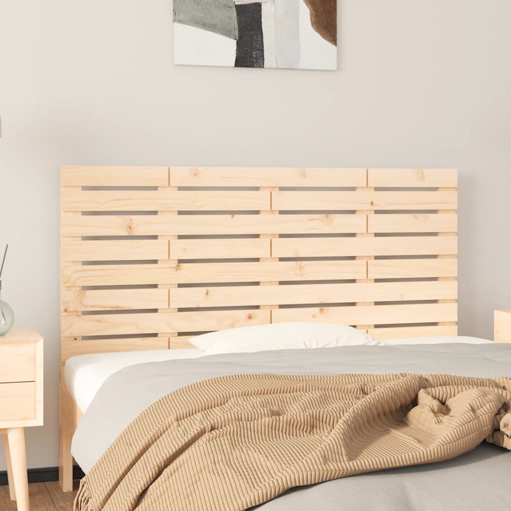 Wall Headboard 126x3x63 cm Solid Wood Pine