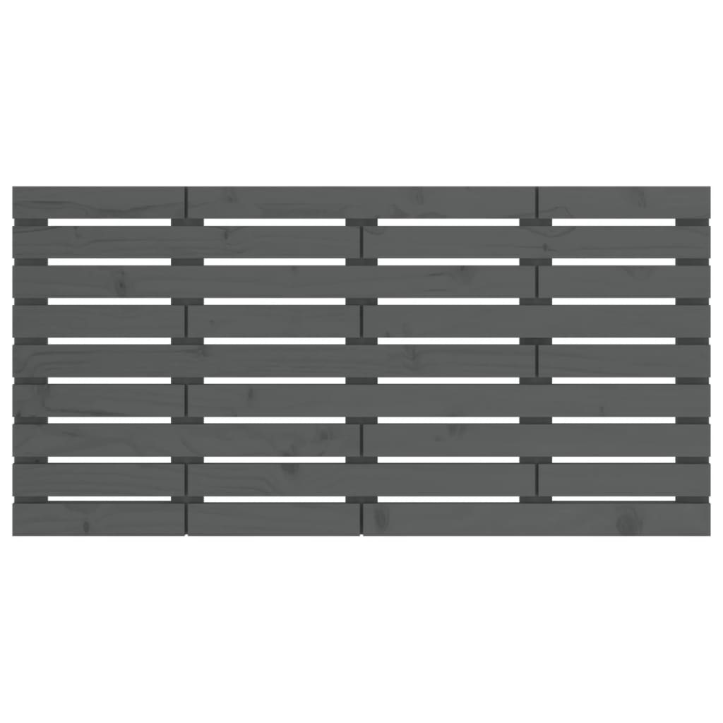 Wall Headboard Grey 126x3x63 cm Solid Wood Pine