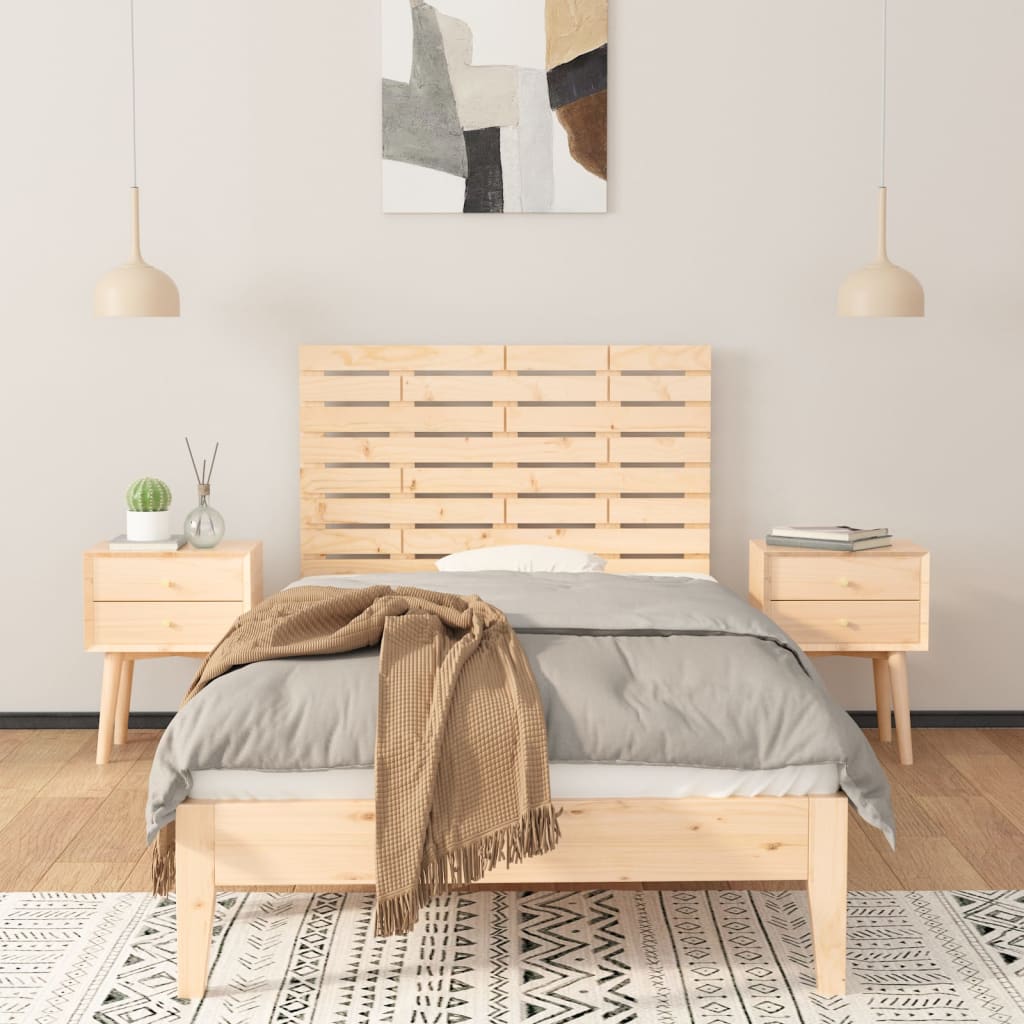 Wall Headboard 81x3x63 cm Solid Wood Pine