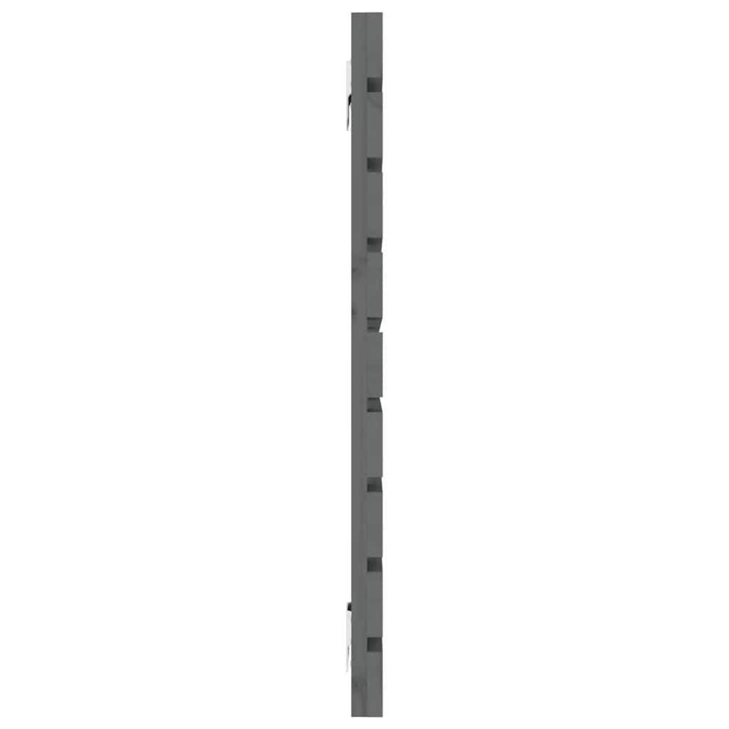Wall Headboard Grey 141x3x63 cm Solid Wood Pine