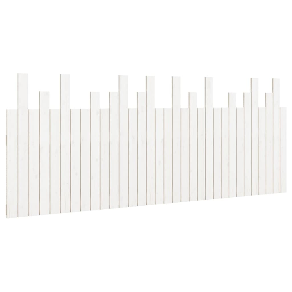 vidaXL Wall Headboard White 204x3x80 cm Solid Wood Pine