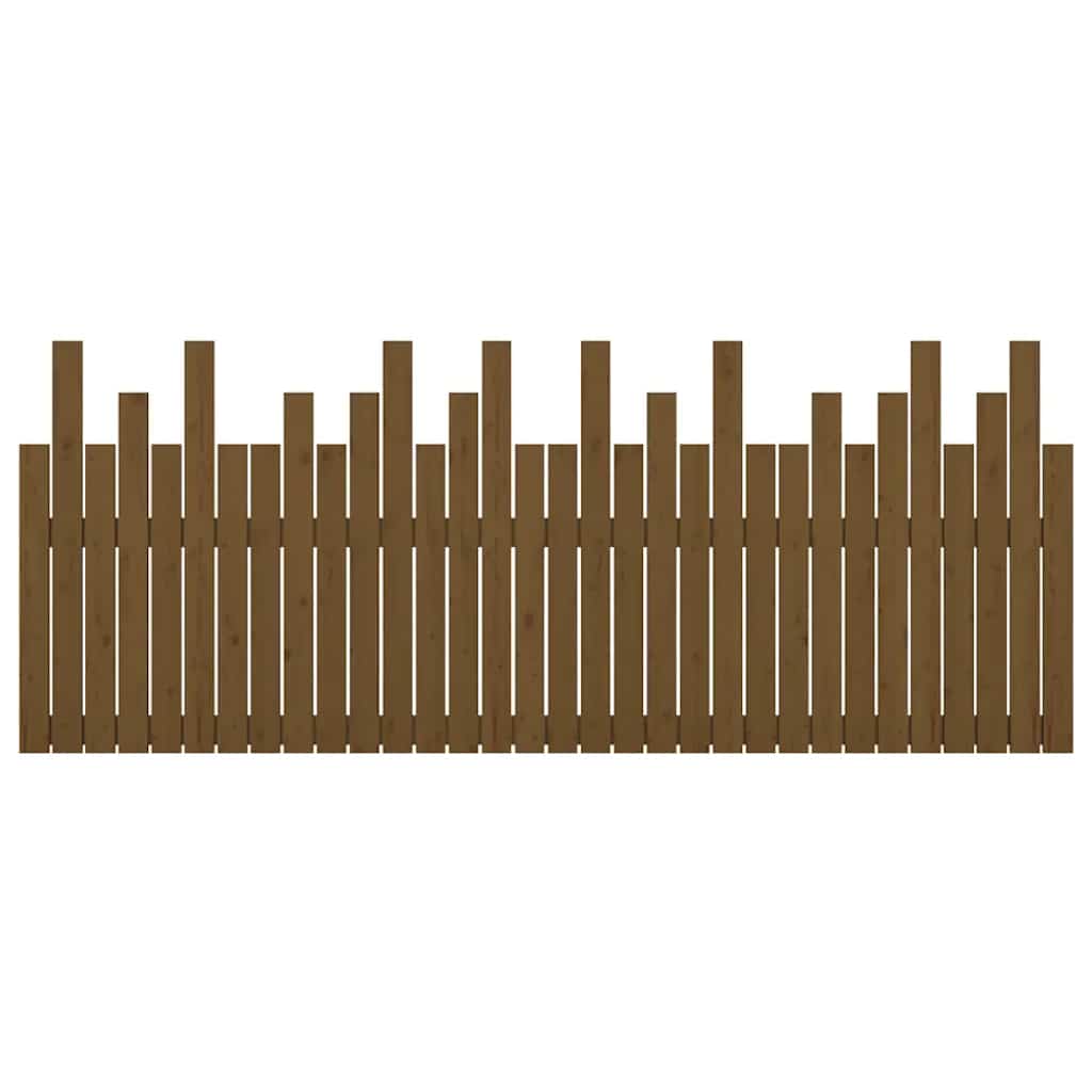 Wall Headboard Honey Brown 204x3x80 cm Solid Wood Pine