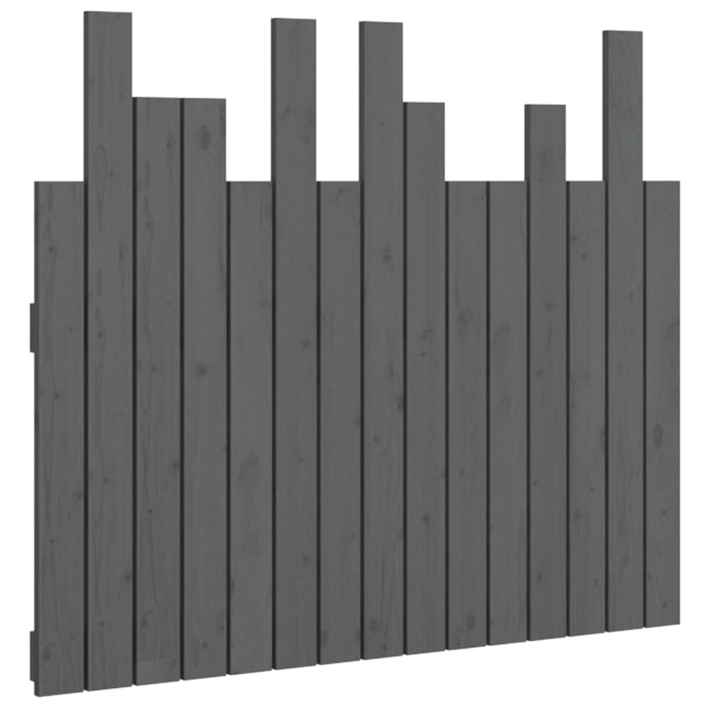 vidaXL Wall Headboard Grey 95.5x3x80 cm Solid Wood Pine