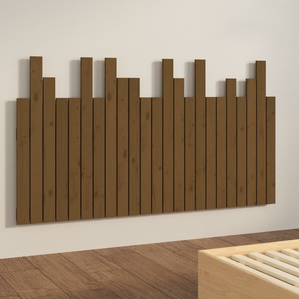 Wall Headboard Honey Brown 146.5x3x80 cm Solid Wood Pine