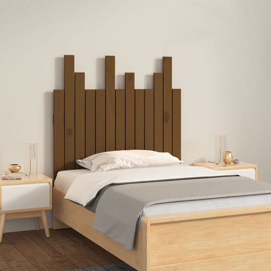 vidaXL Wall Headboard Honey Brown 82.5x3x80 cm Solid Wood Pine