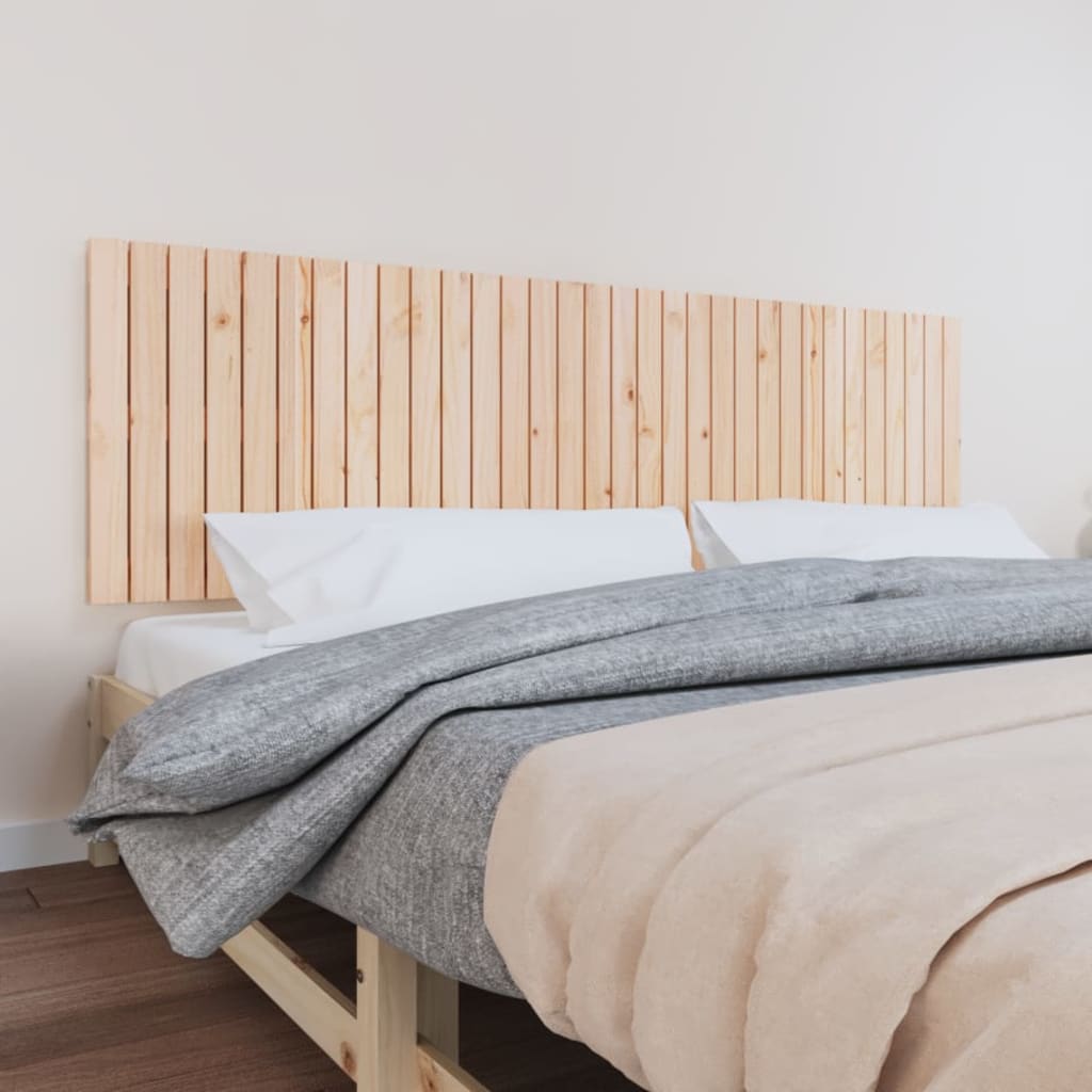 Wall Headboard 204x3x60 cm Solid Wood Pine